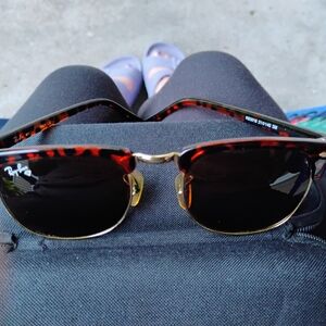 Ray-Ban Tortoise Shell and Gold Glasses